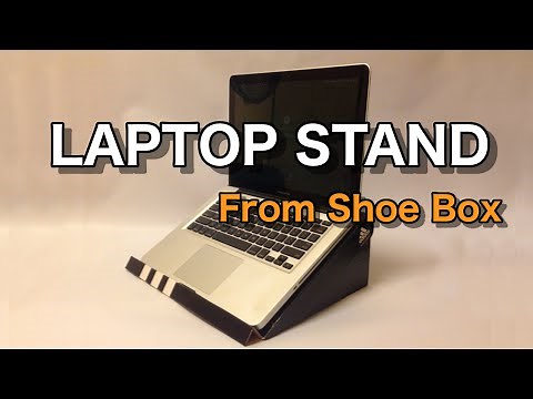 How to make Laptop Stand from a Shoe Box : Easy