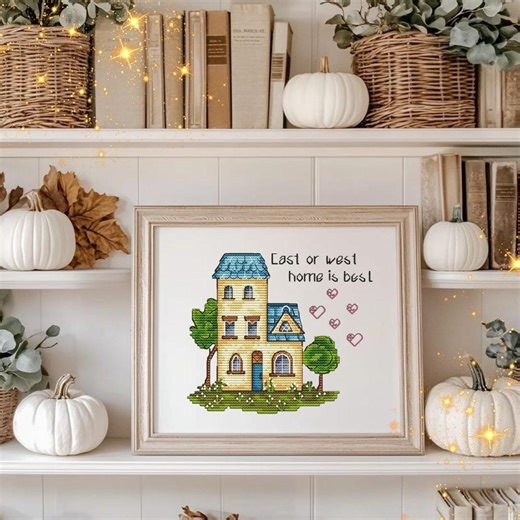Cozy House Cross Stitch Pattern: Summer Embroidery (PDF Digital Pattern) - Etsy
