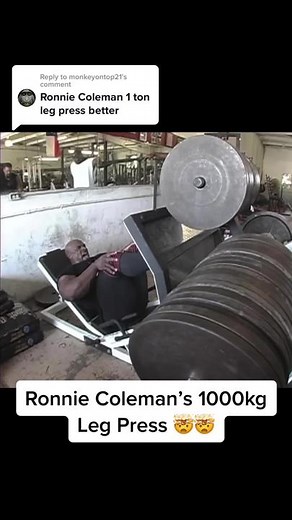 Replying to @monkeyontop21 Ronnie Coleman’s insane leg press‼️ #gym #gymtok #bodybuilding #powerlifting #squat #bench #deadlift #lifttok