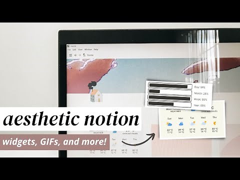 Ultimate Aesthetic Notion tutorial: Widgets, icons, GIFs for FREE