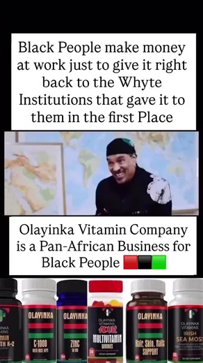 @olayinkavitamin . Manufacturing Superior Non-GMO Vitamins with the highest purity and potency for Black People. . Click on the link on the page and order your Non-GMO Olayinka Vitamins Today❤️🖤💚 . Follow @olayinkavitamin @olayinkaskincare . . Non-GMO Olayinka Vitamin D3 5000IU ⚡️ Olayinka Vitamin C-1000IU with Rose Hips 💥💥 Olayinka Zinc 50mg 🔥 Olayinka Gummies Multivitamins 🔥 Olayinka Irish Sea Moss 🔥 Olayinka Weight Loss 🔥 . Olayinka Vitamin Company www.olayinkaproducts.com FDA approve