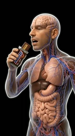 What Happens Inside Your Body After Eating a Snickers? | 3D Anatomy Explained"