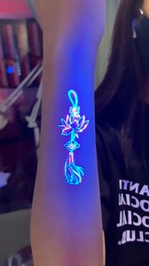 3.1M views · 39K reactions | UV Tattoo Ink Tattoo Design for Girls #Tattoo #shorts #virals #uvink #girltattoo | Rohit Kumre | Facebook