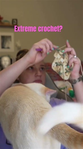 Extreme crochet? #crochet #cats #crafts #cat #diy #foryou