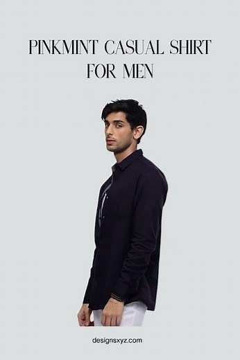 Pinkmint Mens Casual Solid Purple Long Sleeve Shirt | Stylish Formal Wear