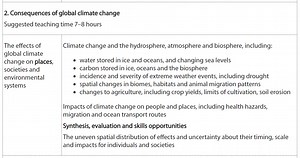 Consequences of Global Climate Change