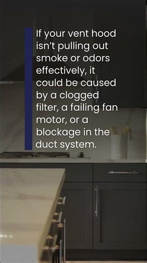 🌫️ Why isn’t the vent hood removing smoke? #VentHoodRepair #appliancerepair #repairservice