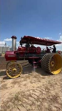 Two russell traction engine plowing at the national threshers show 2025