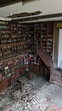 Untouched abandoned church with statues