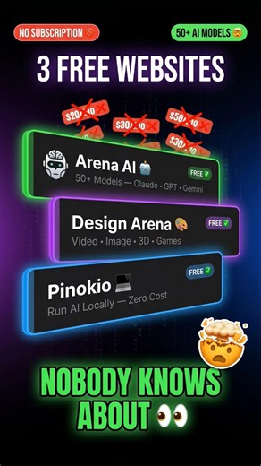 I Cancelled Every AI Subscription After Finding These 3 Free Sites #aitools #shorts