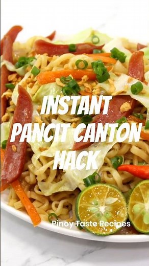 Instant Pancit Canton Hack with Hotdog & Vegetables!