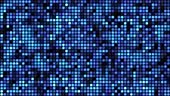Light blue floating cyber squares on black background loop. Slow...