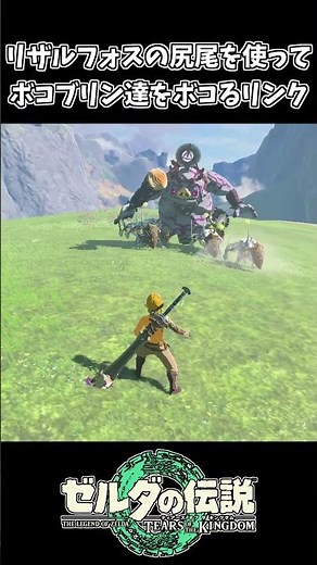【ティアキン】リザルの尻尾を使ってボコブリン達をボコるリンク【ゼルダの伝説 ティアーズ オブ ザ キングダム】
