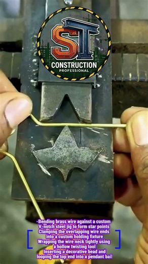 Easy Wire Wrapping Craft: Making a Brass Star Pendant with a Custom Jig