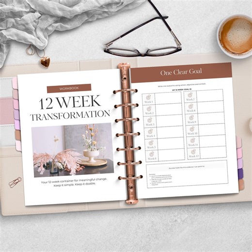 12-week Transformation Workbook Goal Planner PDF • Habit Tracker • Mindset Workbook • Life Coach Tools • Productivity Kit for Self-growth - Etsy