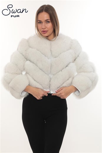 Natural Fox Fur Hooded Coat - Etsy