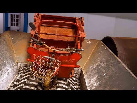 Extreme Giant Shredder Eats Rikshaw With Engine | Shredder Destroys Auto Rickshaw in Seconds