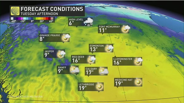 Volatile spring conditons for Alberta this week