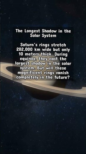 Saturn’s Rings Cast the Longest Shadow—but Are They Disappearing Forever?