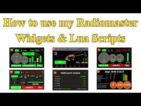 How To Use My Widgets & Lua Scripts For Radiomaster