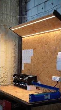 LEDs installed! 🔥 Workbench ready!💡#workshop #woodworking #workshopbuild