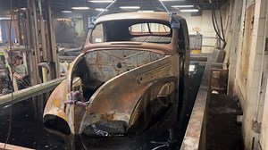 Before and after acid dipping this 1938 Lincoln Zephyr Coupe to remove all the rust. #zephyr #classiccars #restoration | Minute_of_dangle
