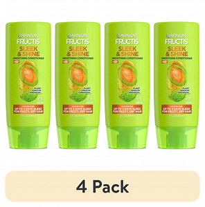 (4 pack) Garnier Fructis Sleek & Shine Conditioner for Frizzy, Dry Hair, 3 fl oz