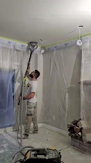 How We Sand Down Ceilings After Popcorn Ceiling Removal