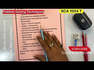 Algorithm Development Steps Explained 💡 | Problem Solving Techniques | BCA Semester 1 | CCSU 2025-26