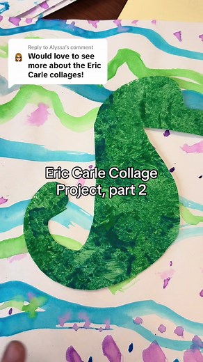 Eric Carle Collage Project: Creating Textured Seahorses