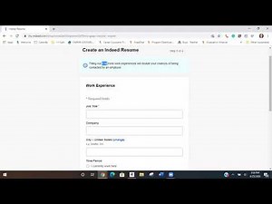 How to build an Indeed Resume