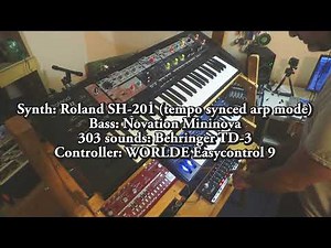 20230606 live performance / Roland SH-201, Novation Mininova, Behringer TD-3, WORLDE Easycontrol 9