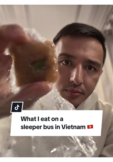 Everything I eat on a sleeper bus in Vietnam 🇻🇳 #travel #iamtylerfox #vietnam #bus #sleepingbusvietnam