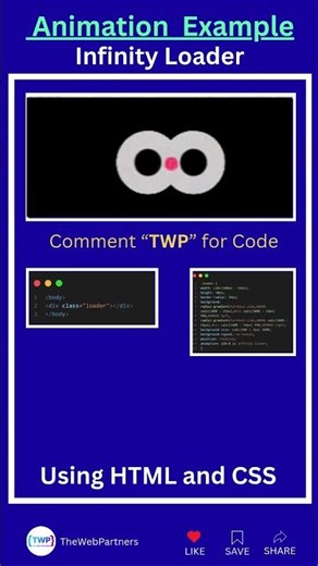 Create a Professional Animated Infinity loader | HTML and CSS #html #css