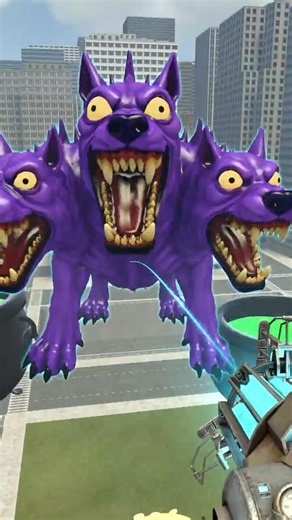 GUESS ALL SIZE ALL PEPPER THE GIANT PURPLE DOG VS TOXIC CAULDRON in BIG CITY #gmod #shorts