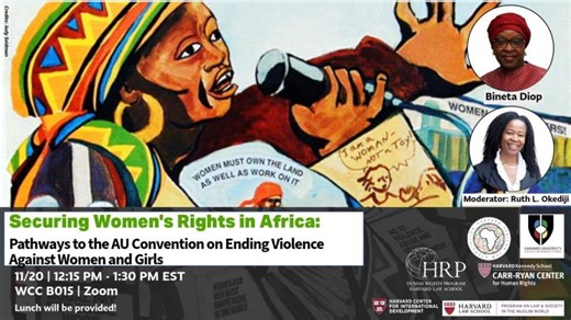Securing Women’s Rights in Africa: Pathways to the AU Convention on Ending Violence | Human Rights Program @ Harvard Law