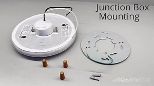 Maxxima 8 in. LED Round Trimless Flush Mount Disk Light, 5 CCT 2700K-5000K, 1400 Lumens, Dimmable MCL-714805