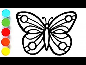 How to Draw a Butterfly Drawing | Art Tips for Kids | Watercolor Painting for Children
