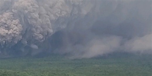 Volcanic eruption at Indonesia's Mount Semeru sends ash over 6,500 feet into the sky, threatening air traffic