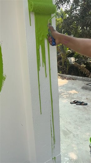 Akib Hossain Mondal on Instagram: "Wallpainting Green Colour Fast Code 🏡#viralvideo #shorts #painting #follow"