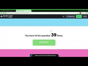 Space bar counter To 100