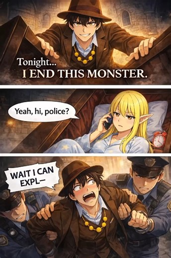 From Hunter to Handcuffs 🧛‍♂️🚓 #animeshorts