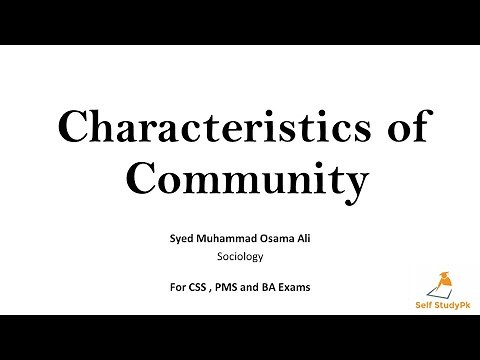 Characteristics of community