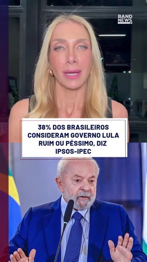 A pesquisa Ipsos-Ipec divulgada nesta segunda-feira (22) aponta que 50% dos brasileiros desaprovam a gestão do presidente Luiz Inácio Lula da Silva, enquanto 44% aprovam o governo. O levantamento também avaliou a percepção sobre a administração federal. Segundo os dados, 38% consideram o governo ruim ou péssimo, enquanto 32% o classificam como ótimo ou bom. Já 28% avaliam a gestão como regular. Em relação à confiança no presidente, 41% afirmam confiar em Lula, enquanto 56% dizem não confiar. A p