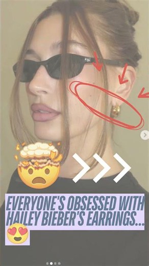 the hailey bieber earring hack nobody talks about #jewelry #aesthetic