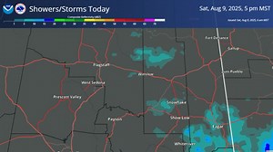 41K views · 206 reactions | Isolated showers expected again today, and we may even see a light shower/few sprinkles hit the Flagstaff area. | US National Weather Service Flagstaff Arizona | Facebook