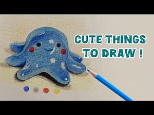 How to draw a cute OCTOPUS easy!