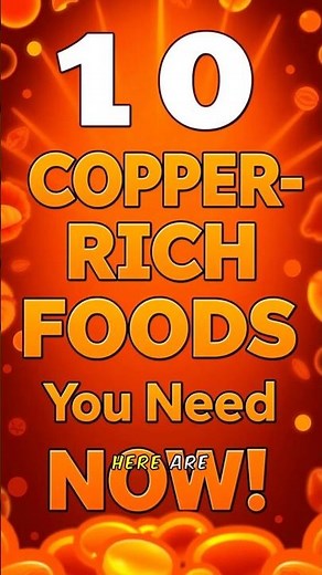 10 Copper Rich Foods You Need In Your Diet Now! #facts #easynutrition #food #foodfacts