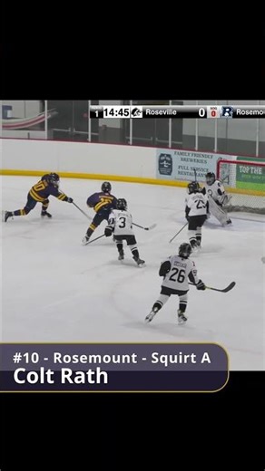 Calum Bjorkland of Rosemount dishes to Colt Rath for short side one timer #hockey #goals #sports