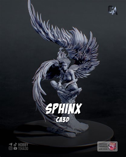 Sphinx — Painted & DIY | Resin 3D | FAN ART | Garage Kit - Etsy